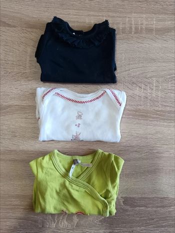C44 Lot bodies petit bateau / Orchestra 3 mois