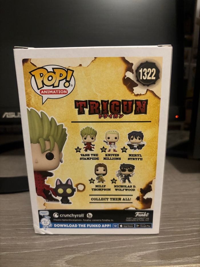 Funko Pop! Trigun 1322 – Vash with Kuroneko – Exclusivité Crunchyroll – Neuf