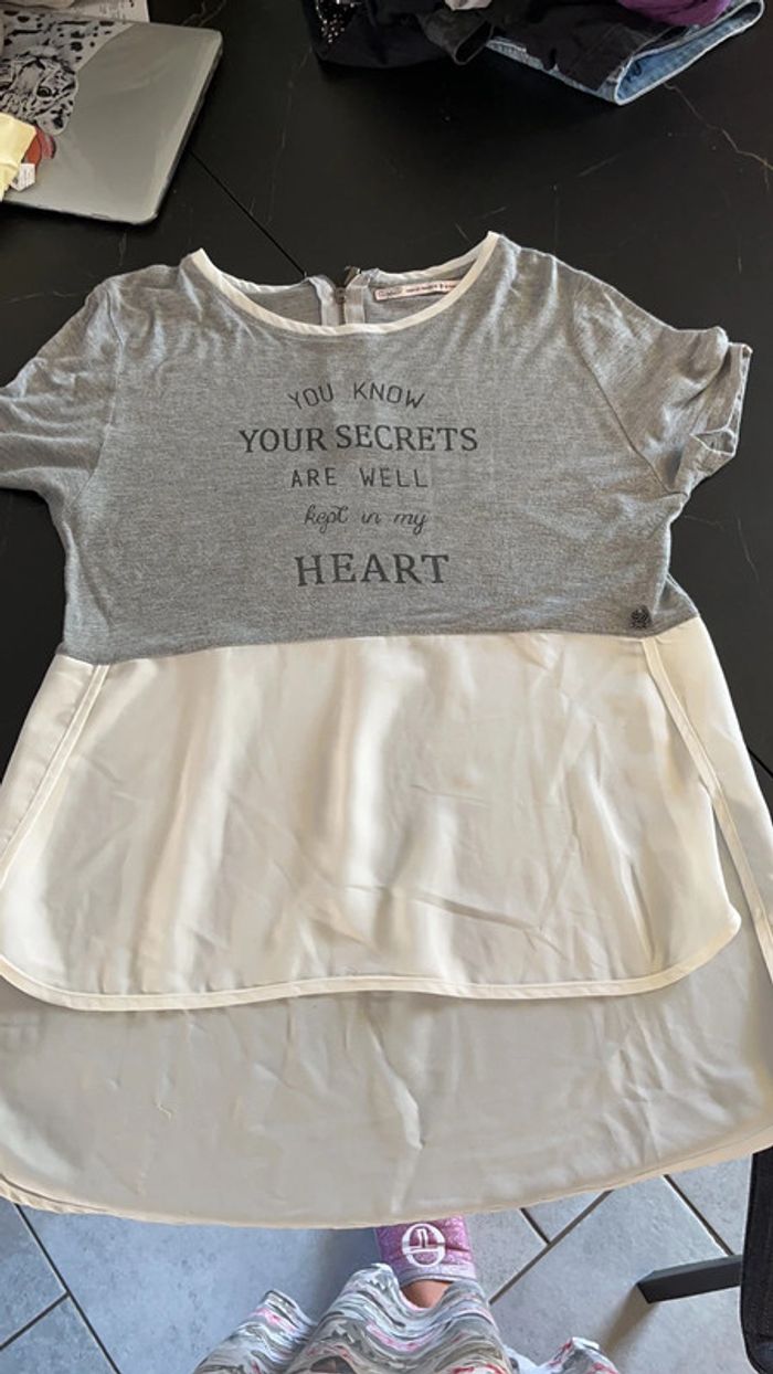 T shirt femme bi matière
