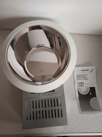 Luminaire encastré double Lampe 2xTCD 26W mod.1281 diam.28cm avec notice