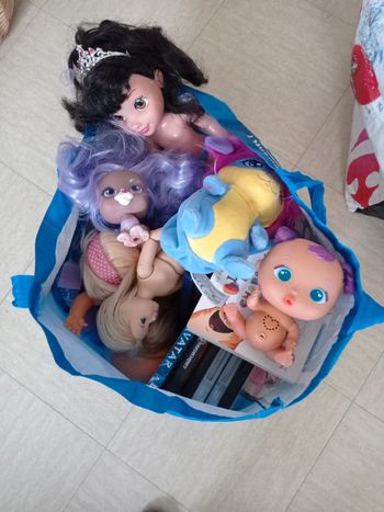 gros lot  de jouets dvd  livres poupee peluche