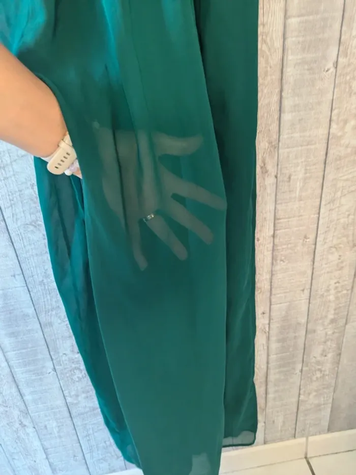 Robe longue Zara verte 36 - photo numéro 3