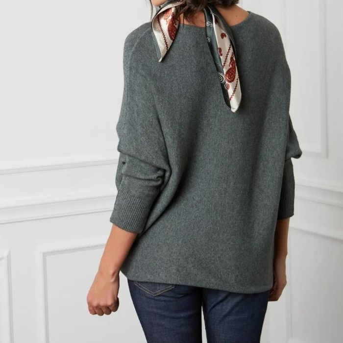 Pull à cachemire très doux kaki SO CACHEMIRE - photo numéro 3