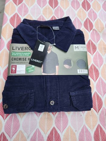 Chemise velours taille M