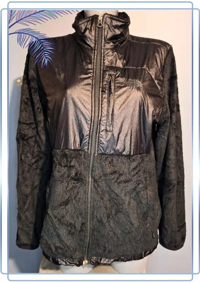 Polaire the north face femme noir bi matière - taille M /polartec