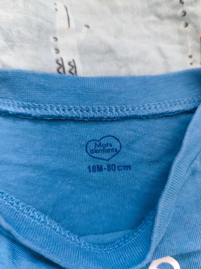 T-shirt manches longues bleu ma petite bouille T.18 mois - photo numéro 2