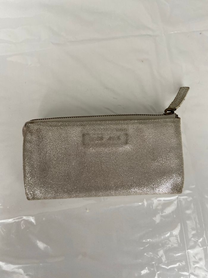 Portefeuille / Pochette Lollipops Atelier - Cuir Irisé Champagne / Argent - photo numéro 2