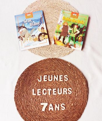 2 livres 📙, collection classique juniors, croc blanc et Robin des bois