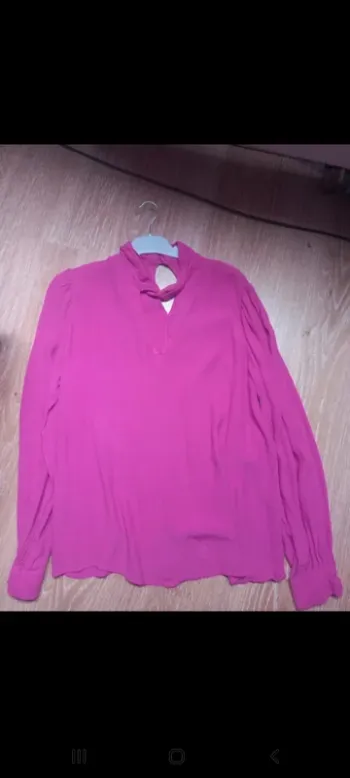 Blouse Mango L fuchsia
