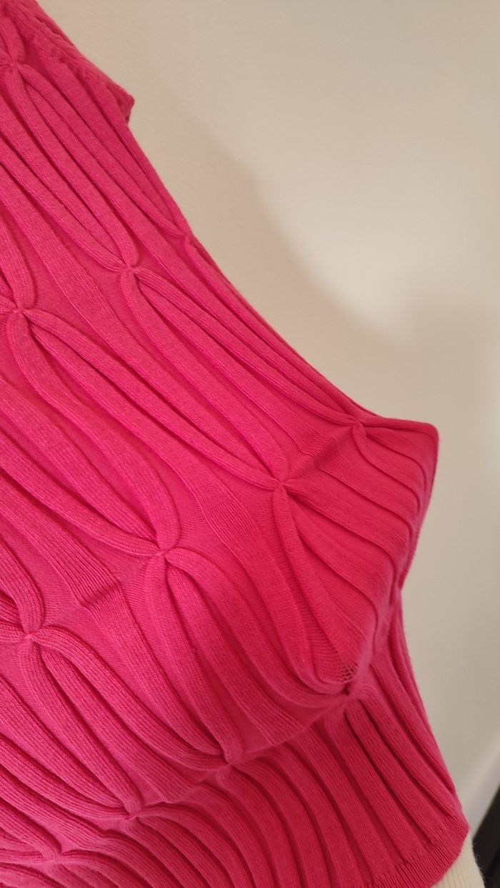 Pull rose vintage stretch taille S - photo numéro 4