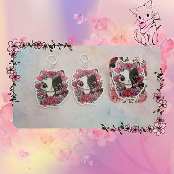 Boucle d'oreille chat