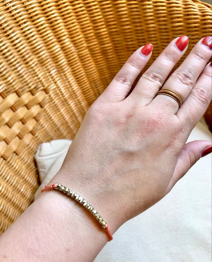 💜 Bracelet orange & doré Bala boosté 💜