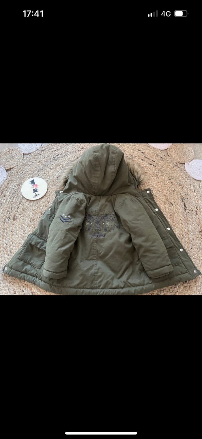 Manteau / Parka IKKS vert kaki - 12 mois - photo numéro 2