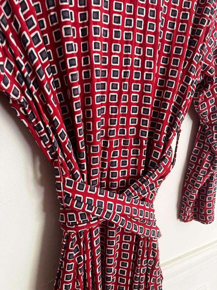 Robe rouge ceinture - photo numéro 4
