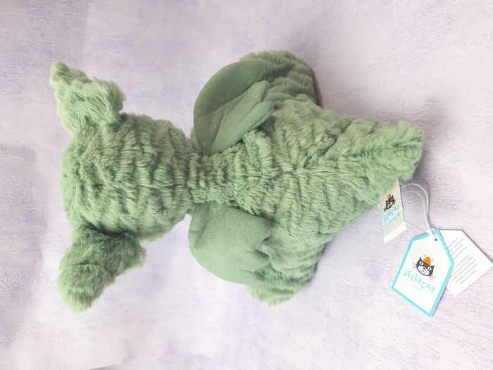 Peluche jellycat fuddlewiddle dragon vert et rare - photo numéro 3