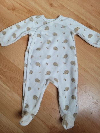Pyjama 1 pièce hérisson ouverture Pressions devant 3 mois