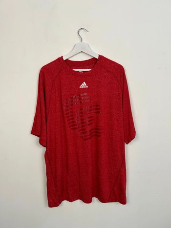 T-shirt Homme Adidas Climalite Rouge | Taille XL | Très Bon État | Sport Training | #TM54