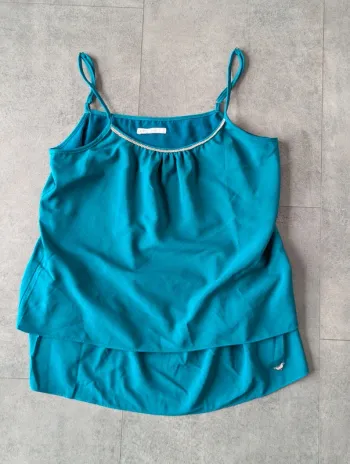 Débardeur LPB vert canard, taille S – petits défauts
