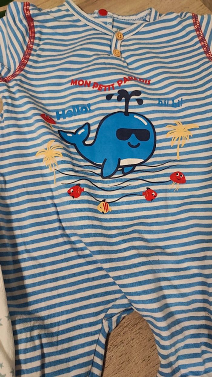 Lot 3 pyjamas manches longues 6 mois - photo numéro 3