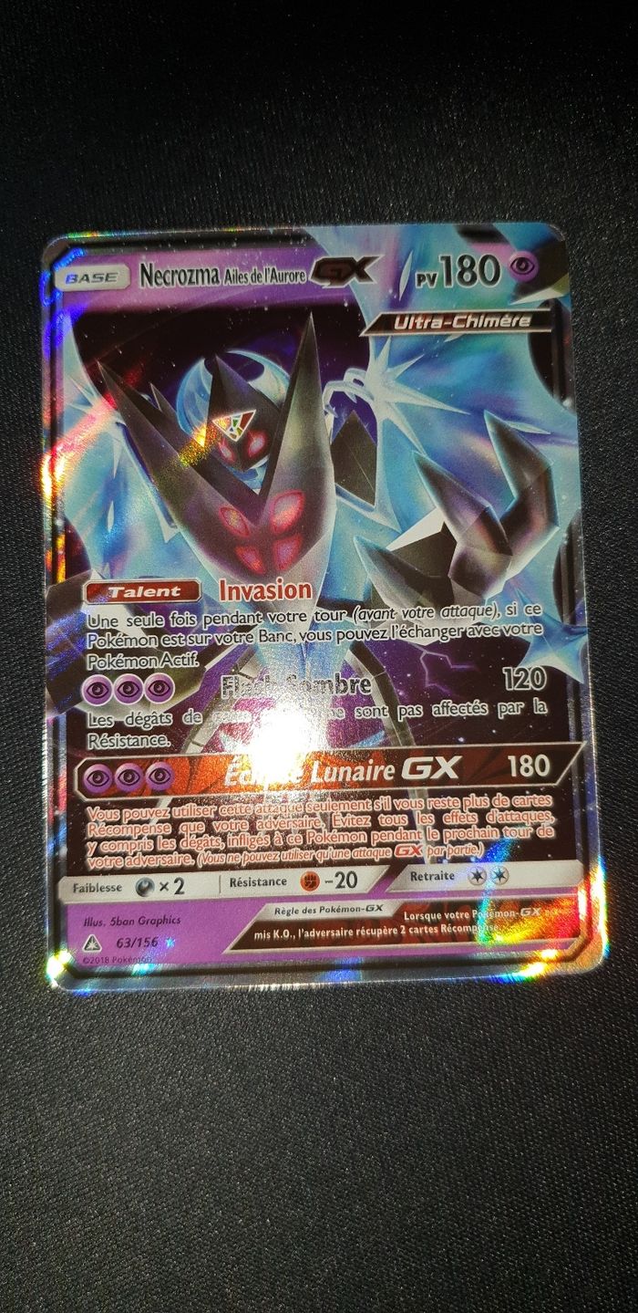 Carte pokémon Necrozma Ailes de l'aurore Gx - photo numéro 2