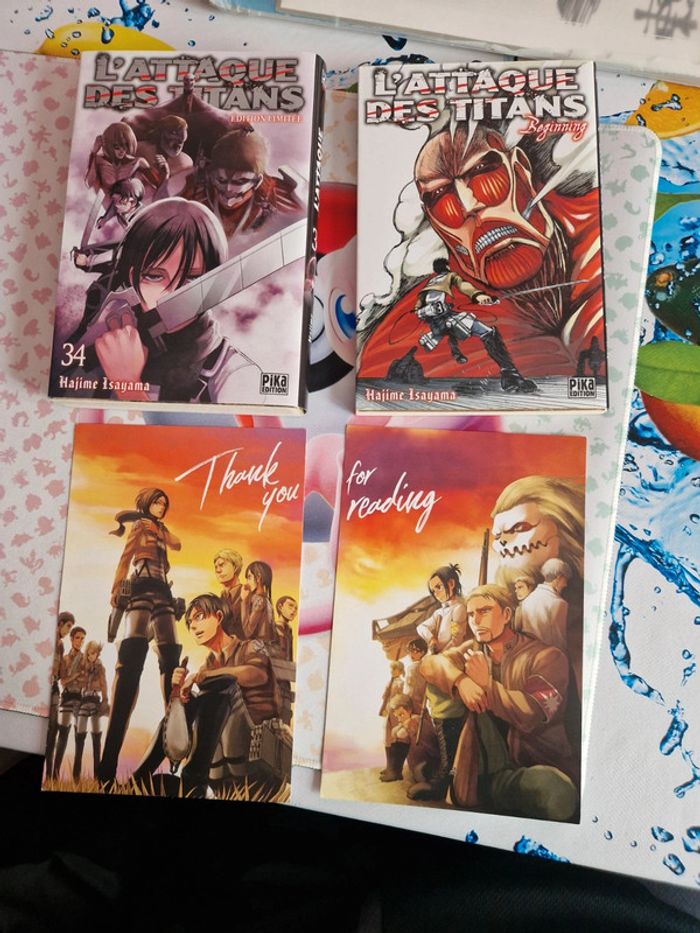 Lot de manga l'attaque des titans - photo numéro 6