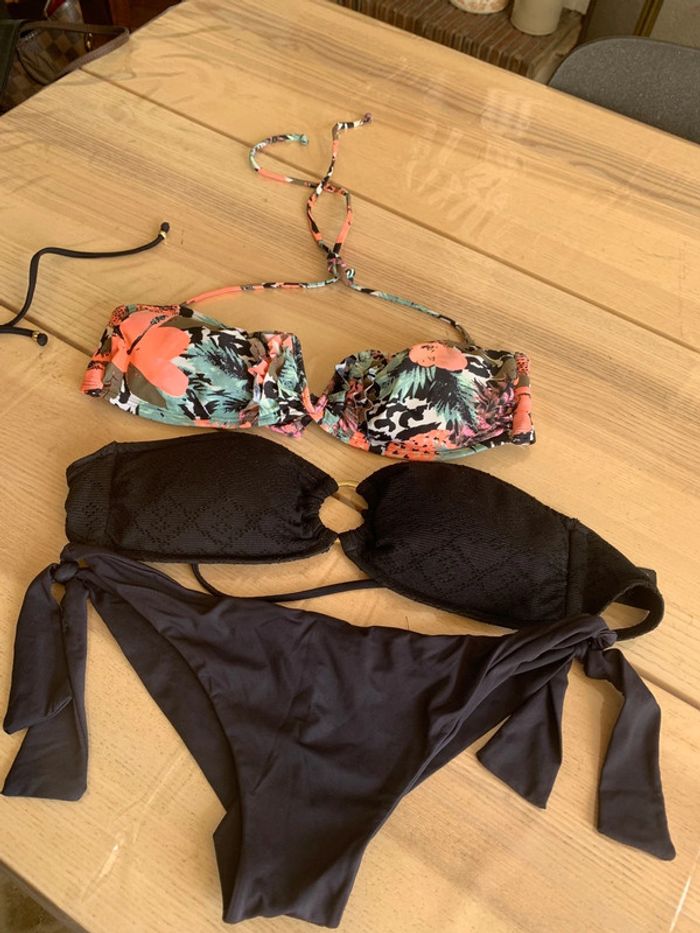 Lot de maillots de bain | 2 hauts et 1 bas noir