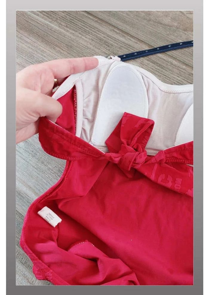 Maillot de bain une pièce rouge avec col à pois - Taille S Banana Moon - photo numéro 6