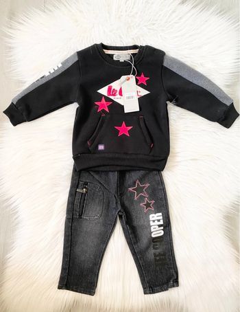 Ensemble Lee Cooper bébé – Taille 12 mois – noir/gris – Neuf avec étiquette