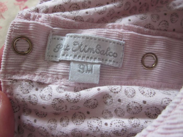 Robe velours fines raies rose 9 mois - photo numéro 4