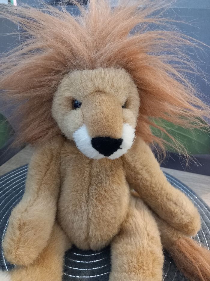Peluche lion safari russ Berry heartcraft collection vintage rare 34cm - photo numéro 2