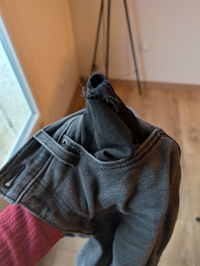 Jean levis high waisted mom w28L27 gris - photo numéro 7