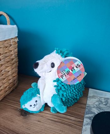 Peluche hérisson et son bébé Deglingos