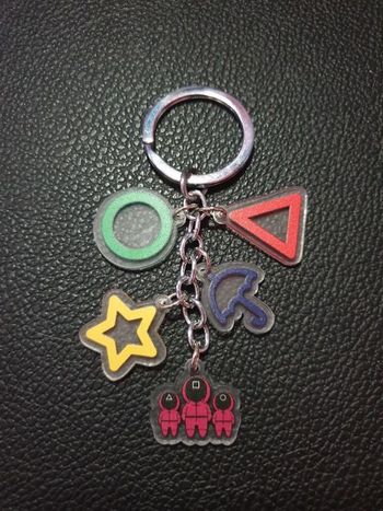 Porte-clés Squid game 5 breloques