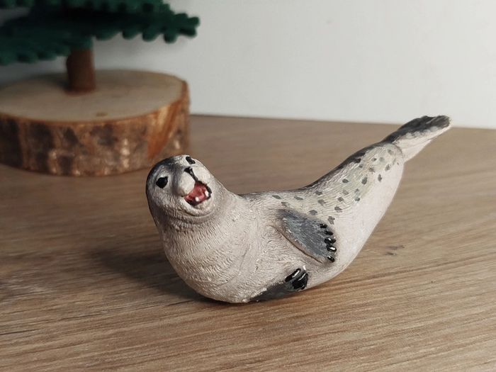 PAPO 2017 phoque gris Figurine Animal de la mer - photo numéro 2