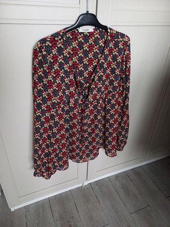 Blouse manches longues fleurie femme