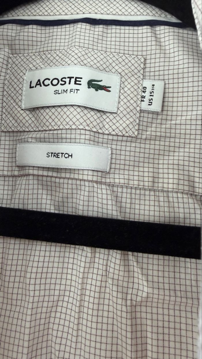Chemise homme Lacoste taille 40 - photo numéro 3
