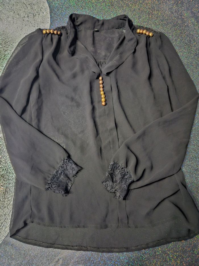 Blouse noir dentelle - photo numéro 9