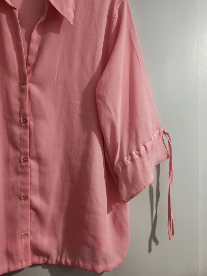 Haut chemisier rose coquette - photo numéro 2