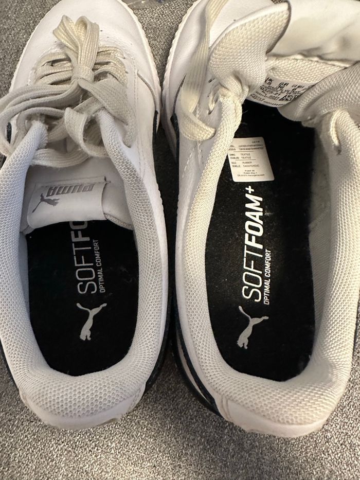 Baskets puma pointure 36 blanc /noir très bon état Carina - photo numéro 5