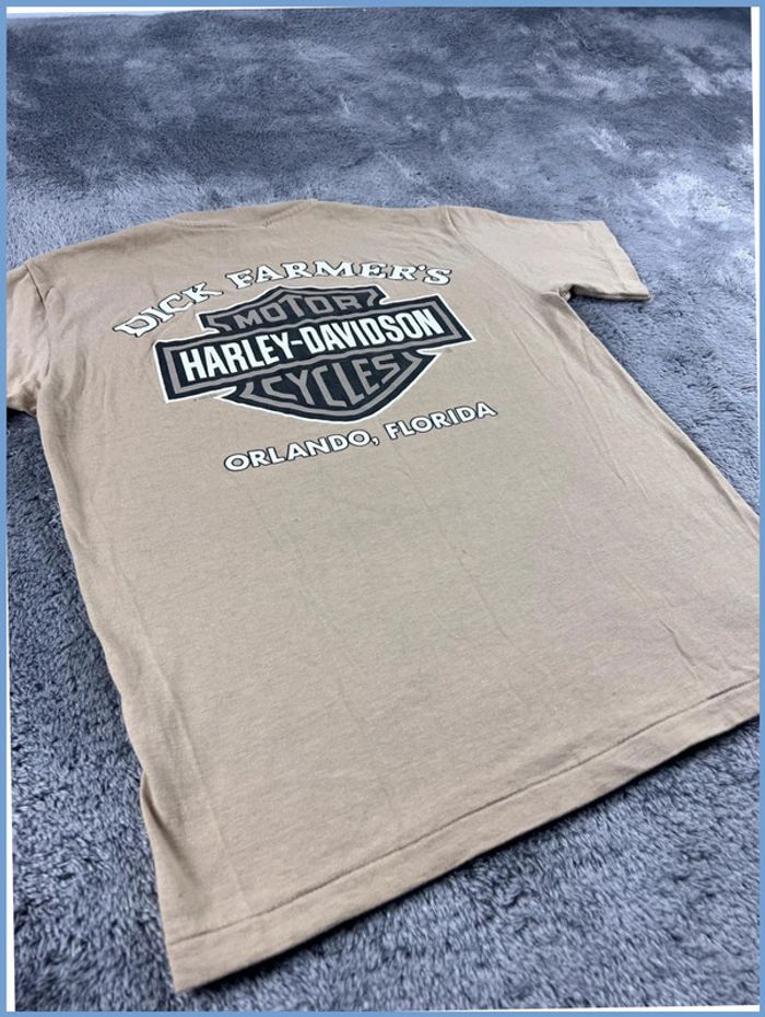 T-shirt Harley Davidson Beige – Taille S - photo numéro 15