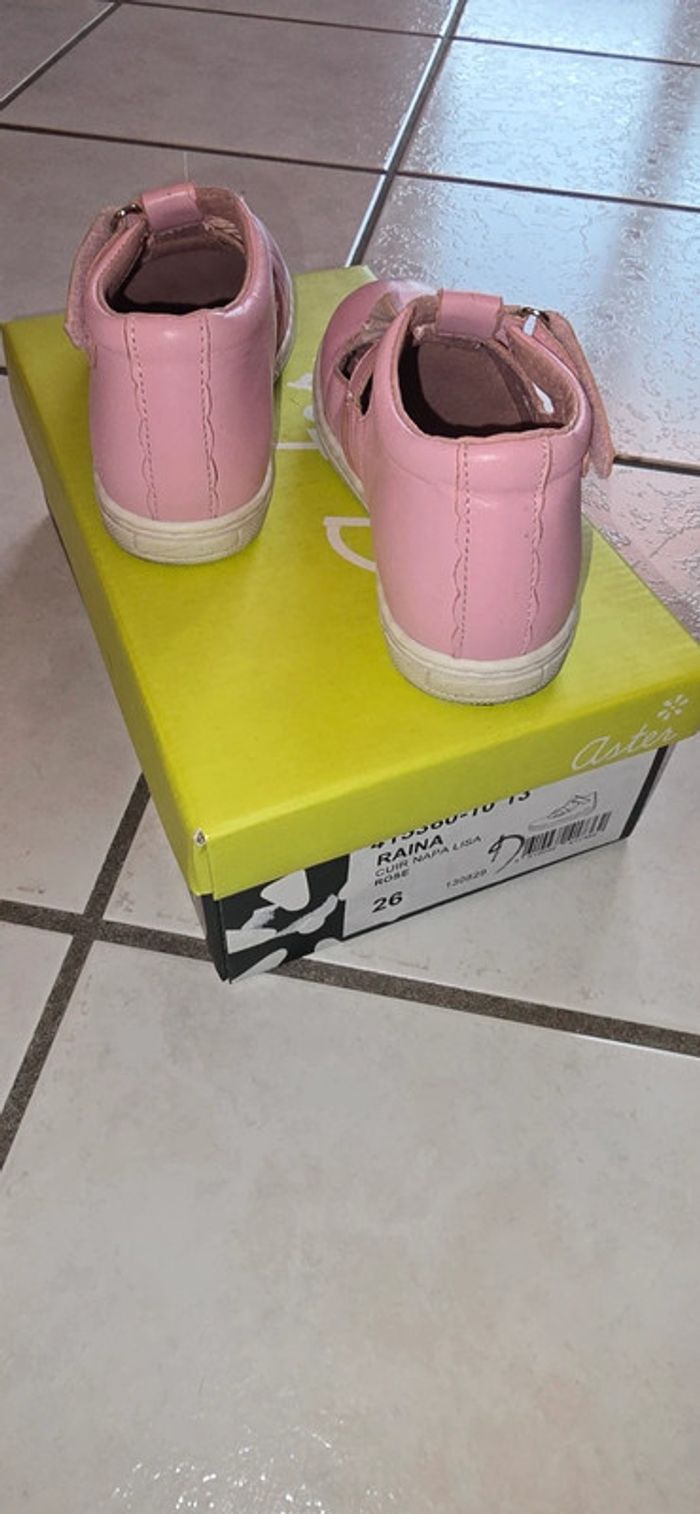 Aster en cuir, taille 26, rose - photo numéro 4