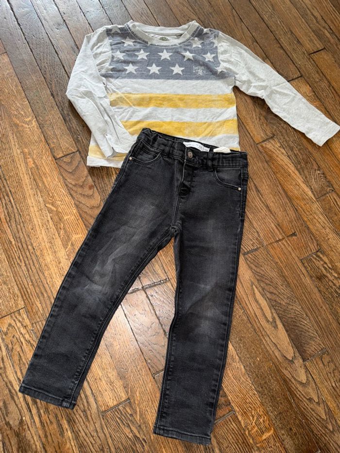 T-shirt timberland et jeans Zara  4 ans