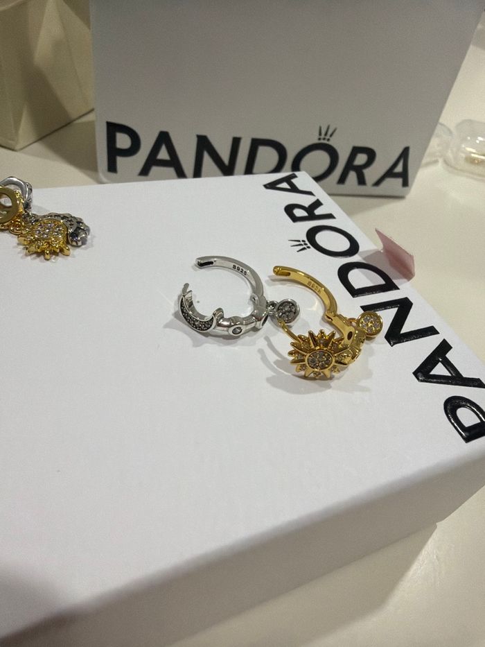 Lot de deux paires des bijoux pandora - photo numéro 6