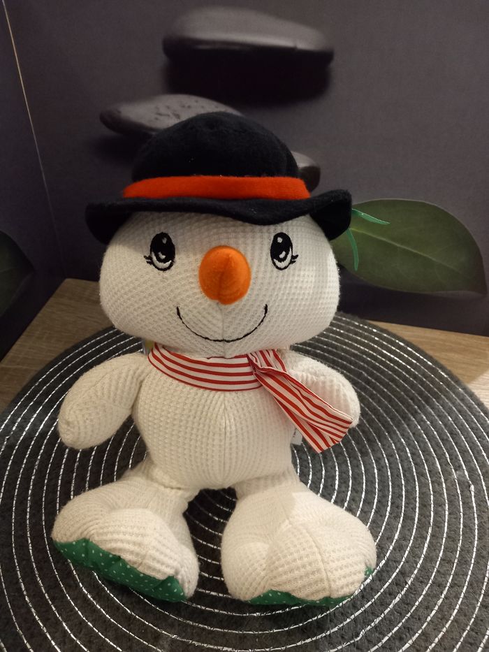Peluche fisher price cozies 1998  bonhomme de neige rare