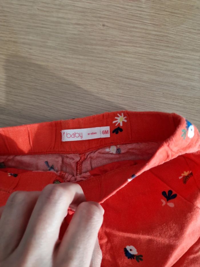 Pantalon rouge gemo 6 mois - photo numéro 2