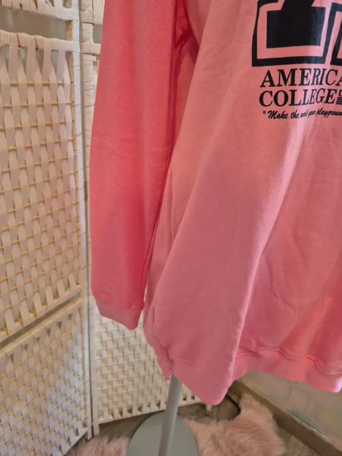 💕Jolie Sweat Long Rose Femme TL / 40 American College 💕 - photo numéro 5