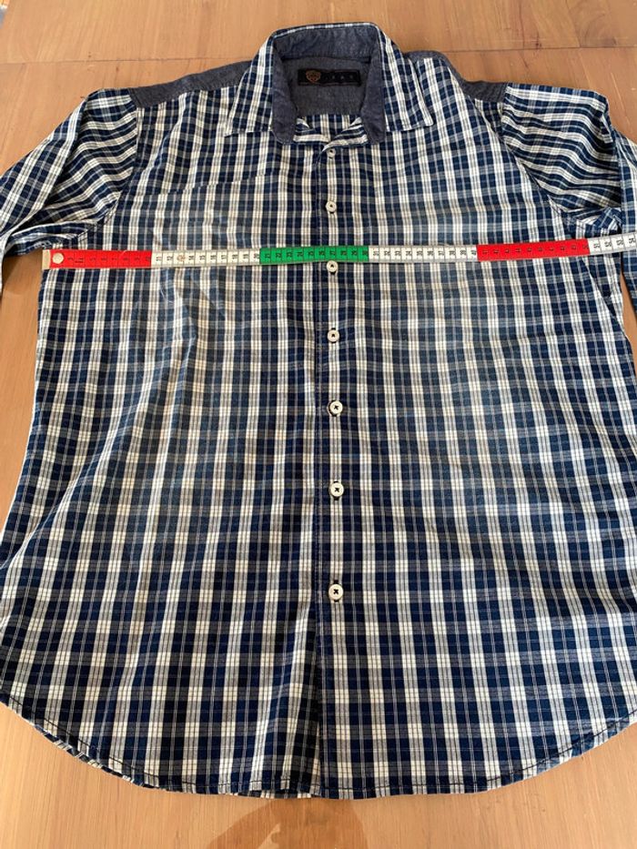 Chemise IZAC marine et blanche à carreaux taille M - photo numéro 13