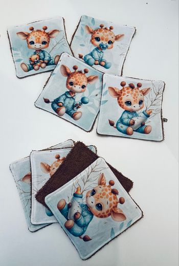 Lot de 4 lingettes lavables 