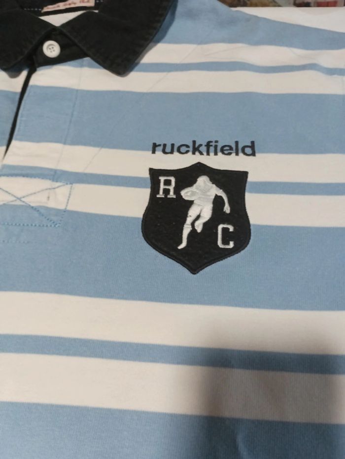 Tee shirt Polo manches longues homme Ruckfield taille XXL rétro vintage rugby Chabal - photo numéro 2