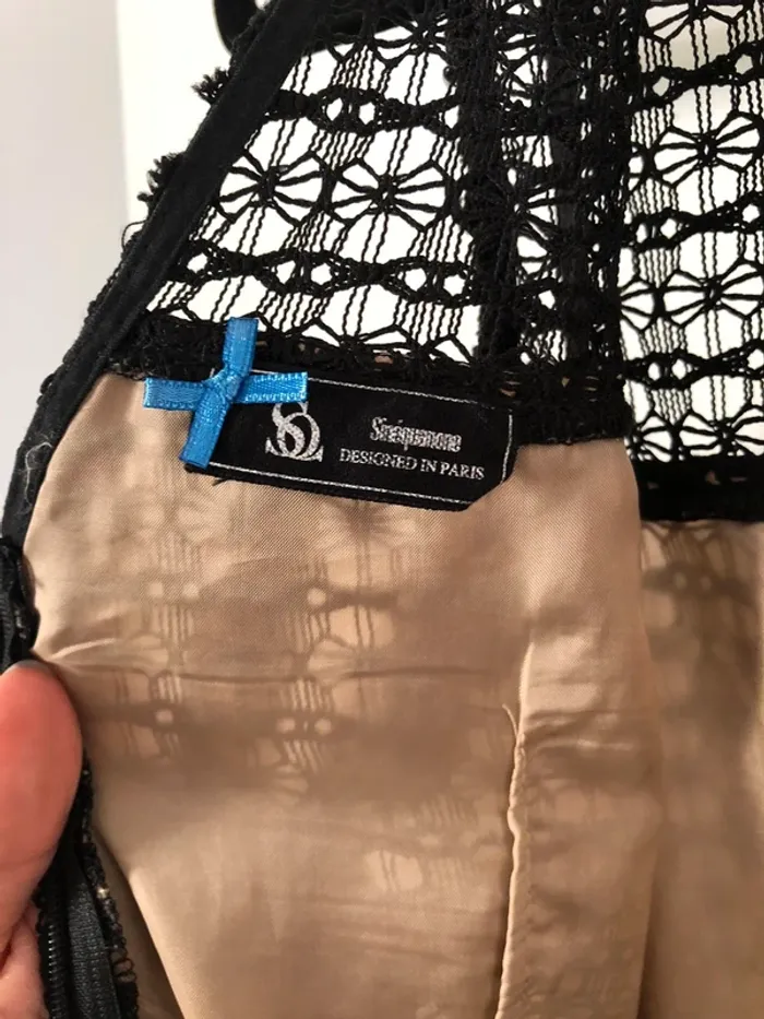 Robe Sinéquanone noire en dentelle taille S - photo numéro 6